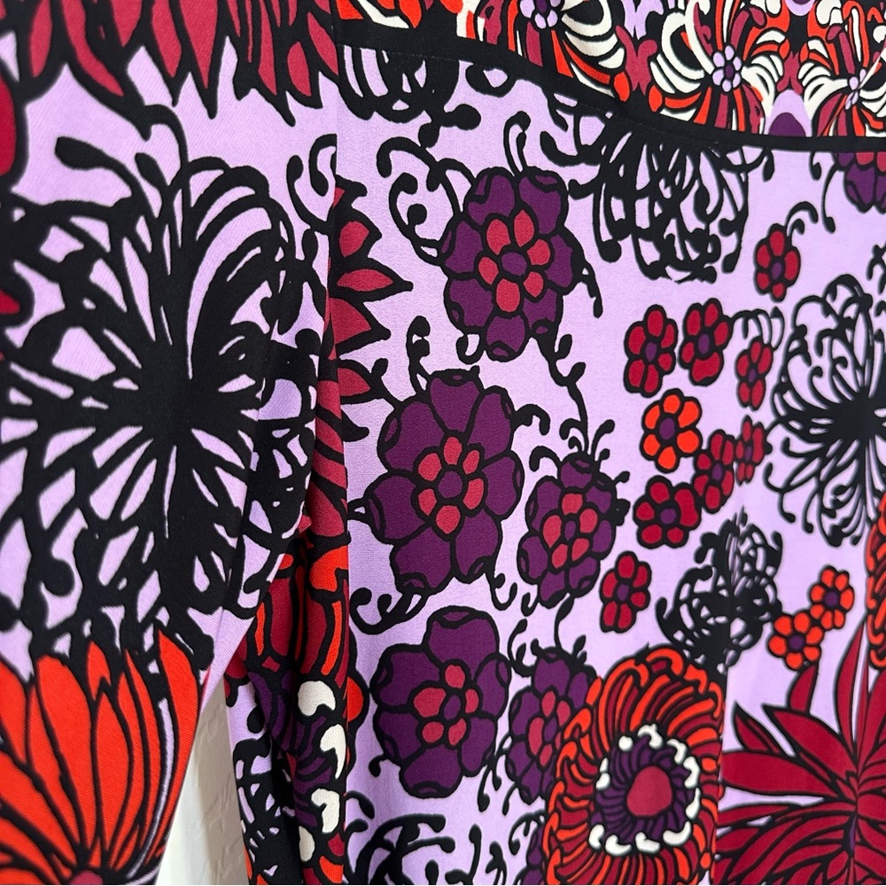 Donna Morgan Psychedelic Floral Mod Go-Go Sheath Shift Dress-Size 14 Party RHS - Picture 4 of 11